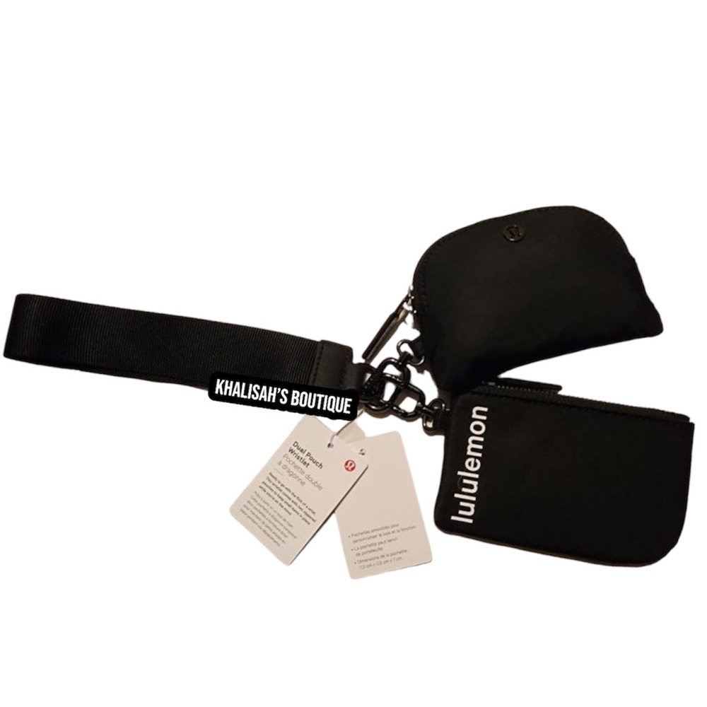 NWT Lululemon Dual Pouch Wristlet! Black Hardware! Comes with proof of purchase! - Picture 7 of 14